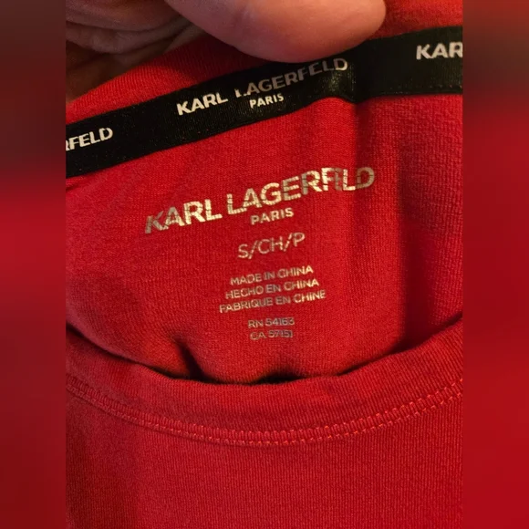 Karl Lagerfeld Red Women's Dress - Picture 4 of 12